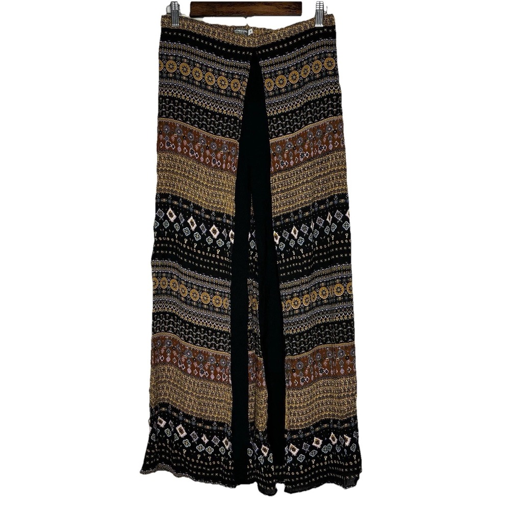 Earthbound Trading Co Pants Medium Hippie Open Leg‎ Slit Boho Festival Indie 90s